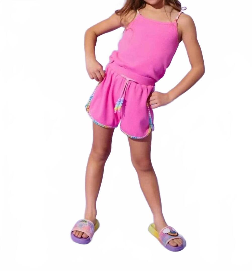 NEW LOLA + THE BOYS candy lovers short set in pink